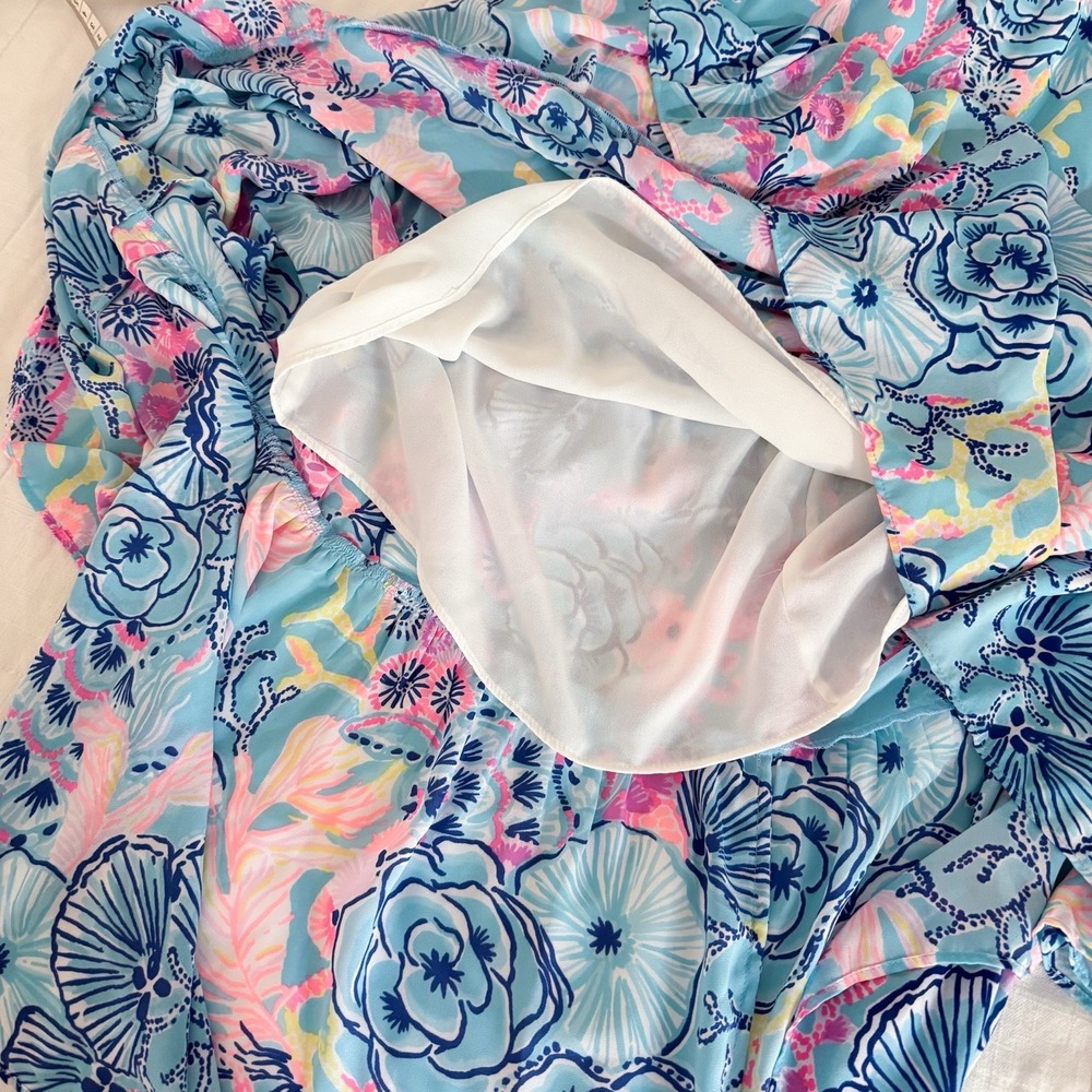 Lilly Pulitzer Destini Maxi Dress Bali Blue Once Upon A Tide Size 14 Read* - Picture 12 of 12